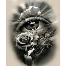 Full Square Diamonds 5d Diy Diamond Painting Abstract Roses Eyes Cross Stitch Wa Eye Tattoo Sleeve Tattoos Tattoo Designs