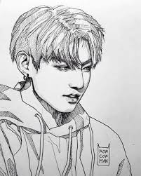 Pin By Ilovekoreachinamarvel On Desenhos Bts Drawings Kpop Drawings Art