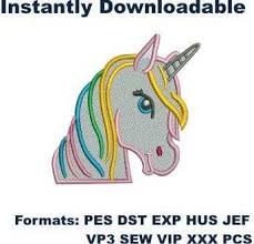 Free unicorn machine embroidery designs. Unicorn Head Machine Embroidery Design Pattern