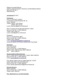 Alter und geschlecht (männer≥55 jahre, frauen≥65 jahre) bekannte vaskuläre erkrankung Philipps Universitat Marburg Abteilung Allgemeinmedizin Gha