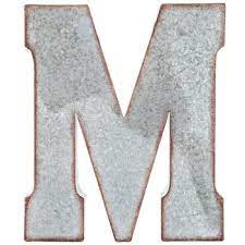 Canvas wall art, framed wall art, photography wall art Galvanized Metal Letter Wall Decor M Hobby Lobby 138549