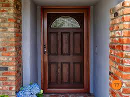 Traditional 6 Panel 42x80 42 Inch Wide Front Entry Door Jeld Wen Aurora A401 Fiberglass Oak Grain Staine Wood Exterior Door Oak Exterior Doors Entry Doors