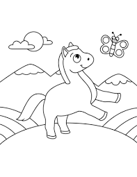 Infine, aggiungi gli ultimi dettagli, come ciglia, pupille e un nastro nei capelli. Disegno Stilizzato Bambina Con Cavallo Coloring And Drawing