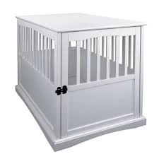For example, crates can be used for house training, but if your dog has too much room in her crate, she could end up using one corner as a bathroom. Casual Home White Pet Crate End Table With Gate Large 600 21 The Home Depot