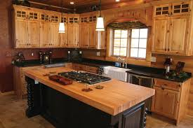rustic hickory kitchen cabinets home