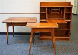 Custommade dining tables are handcrafted by american artisans with quality made to last. Lot Maple Refectory Dining Table A Fold Top Console Table A Cushman Maple Bookcase Desk A Side Table And A Side Rocker