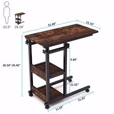 The Snack Table Can Be Adjusted From 28 3 Inch To 35 4 Inch Height Range To Meet Different Demands Wo In 2020 Small Bedside Table House Furniture Design Overbed Table