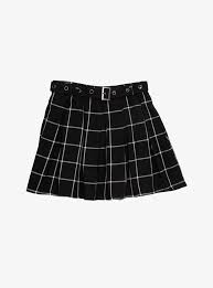 Black And White Plaid Pleated Mini Skirt Black White Plaid Pleated Skirt With Grommet Belt In 2020 Plaid Pleated Skirt Pleated Skirt White Plaid