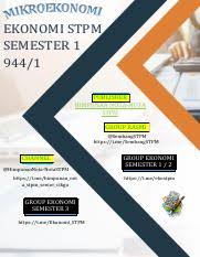 Check spelling or type a new query. Nota Ekonomi Semester 1 Ekonomi Stpm Semester 1 944 1 Publisher Himpunan Nota Nota Stpm Group Rasmi Sembangstpm Https T Me Sembangstpm Course Hero