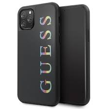 Designer phone cases with sensual line art. Guess Multicolor Glitter Iphone 11 Pro Max Case Black