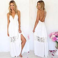 Add linizio lungo to your coffee collection today. Acquista Vestito Lungo Da Donna Con Spalle Lunghe E Maxi Lungo Alla Schiena Da Spiaggia Estiva In Pizzo Bianco Da Donna A 22 41 Dal Acore Dhgate Com