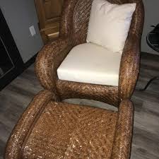 Choose from wicker, wood and metal outdoor sofas and loveseats in an array of styles and colors. Find More Pottery Barn Wicker Chair And Ottoman For Sale At Up To 90 Off