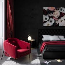 3d Rendering Of Black And Red Bedroom Bedroom Red Bedroom Paint Colors Bedroom Black
