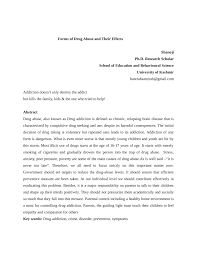 Pdf Forms Of Drug Abuse And Their Effects