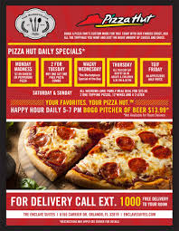 The menu at pizza hut is available online at the official website of the company. Orlando Hotel Suites Pizza Hut Express Orlando Dining The Enclave Hotel Suites
