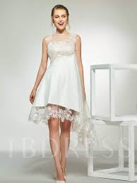 Lace Appliques High Low Beach Wedding Dress 2019 Outdoor Wedding Dress Fairy Wedding Dress Beach Wedding Dress