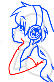 Pause and replay as often as required. How To Draw A Girl With Headphones Step By Step Drawing Guide By Dawn Dragoart Com