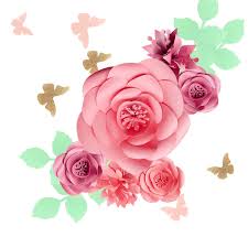 How to make nursery paper flowers. Fonder Mols 3d Paper Flowers Backdrop Rose Pink Set Of 16 Baby Girl Nursery Paper Flower Wall Decor Nursery Decor Wedding Centerpiece Silk Flower Arrangements