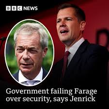 He's described it as a "dereliction of duty". Newark MP Robert Jenrick has criticised the government over Nigel Farage's taxpayer-funded security, claiming it had previously been "downgraded". It comes as the alleged