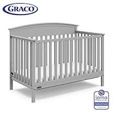 Graco Benton 4 In 1 Convertible Crib Pebble Gray Easily Converts To Toddler Bed Daybed Or Full Size Bed With Headboard 3 Position Adjustable Mattress Supp Baby Cribs Convertible Best Baby Cribs Crib Toddler