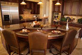 Some islands have a raised bar seating area that is 42″ high, or a lower table height. 30 Kitchens With Two Tier Islands Nice Feature Home Stratosphere