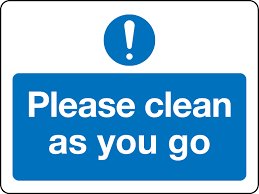 please clean as you go sign buy