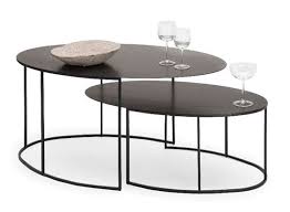 13 Stylish Overlapping Coffee Tables Vurni Nesting Coffee Tables Metal Coffee Table Metal Living Room