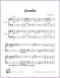 Alouette Duet Free Easy Piano Sheet Music