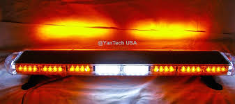 Amber Led Light Bar Flashing Warning Emergency