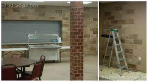 Notice i am also painting the top two rows of block beyond the stone fence which blocks off the backyard from view. How To Paint Cinder Blocks Or Concrete To Look Like Stone Iseeidoimake