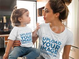 Download Mom With Her Girl Wearing T Shirts Mockup While Doing Faces To Each Other A16093 Mommy And Me Shirt Mom Of Boys Shirt Mommy And Me Outfits