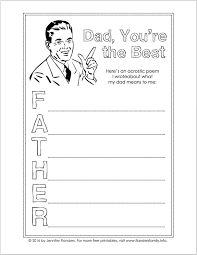 Bio poem template in this worksheet, children read an example of a bio poem for jazz musician thelonious monk, then use the prompt to create a bio poem for a person of their choosing. Free Father S Day Printables Flanders Family Homelife