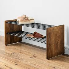 Solid wood shoe rack quantity. West Elm Anton Solid Wood Shoe Rack These 15 Shoe Organizers Will Take The Pain Out Of Getting Ready Popsugar Family Photo 15