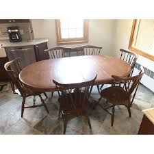 Get dining room decorating ideas from ethan allen designers! Ethan Allen 1970s Extandable Maple Dining Table W 6 Chairs Aptdeco
