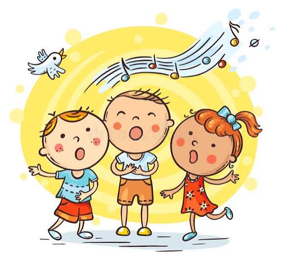 Niños Cantando Juntos, Variante Con Manos De Dibujos Animados Ilustración del Vector - Ilustración de colorido, cante: 174789820