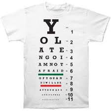 Yo La Tengo Eye Chart T Shirt Rockabilia Mourning The