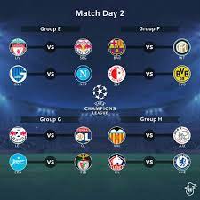 Here Are Today S Fixtures For Match Day 2 Of Championsleague Will We See Any Surprising Results What Game Will You Champions League Instagram Posts Champion
