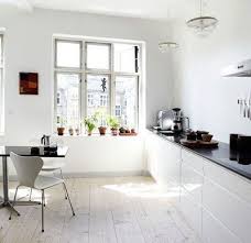 Modern Kitchen In White Color Without Upper Cabinets Modern Kitchen Furniture Photos Ideas Reviews House Interior Home Decor Home