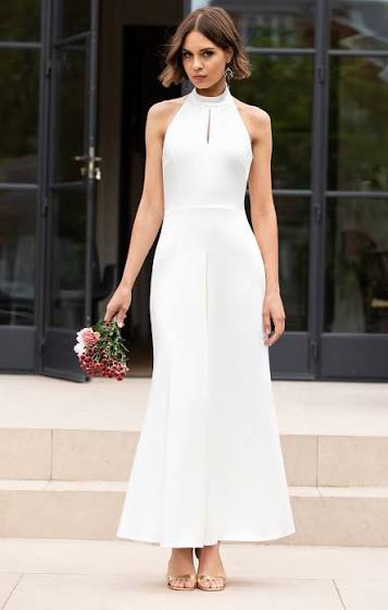 Alie Street Gia Halter Neck Gown (Ivory)