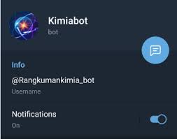 Maybe you would like to learn more about one of these? Bot Telegram Kimia Untuk Belajar Dan Jawab Soal