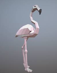 3d Flamingo Papercraft Paper Turbosquid 1396219 Papercraft Free