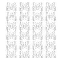 24Pcs Plastic Glass Connector, 3mm Cross Shaped Transparent Glass to Glass  Clamp | eBay