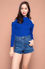 Often a way to communicate deeper meaning without expressing. Lucky Lineup Cutout Knit Top Cobalt Blue Lechicsg