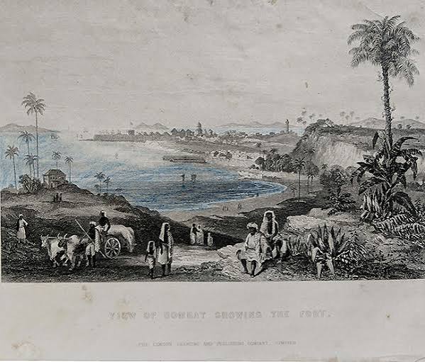 View of Bombay Showing The Fort - Old Print 1850 - Past-India
