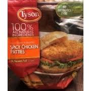 Check spelling or type a new query. Tyson Spicy Chicken Patties Calories Nutrition Analysis More Fooducate