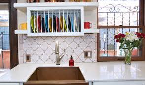 The steeply angled drain tray funnels effectively into the sink, and. Hidden Dish Rack Ideas For Large Island