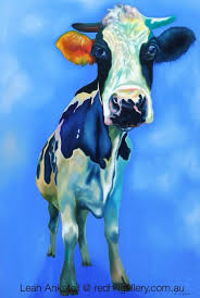 Leah Anketell Cow Painting Red Hill Gallery Brisbane Redhillgallery Com Au Animal Art Cow Painting Australian Artists