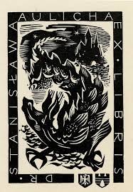 A Utodzianowski 1960 Ercolini Bookplate Collection Book Plates Linocut Prints Linoprint