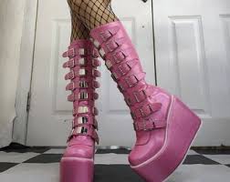 We offer free uk delivery on orders over £50. Pastel Goth Boots Etsy