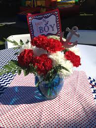 Baby Shower Centerpiece Nautical Theme Ahoy It S A Boy Nautical Baby Shower Boy Baby Shower Theme Decorations Whales Baby Shower
